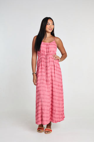 Maxi with belt - Slate Peach