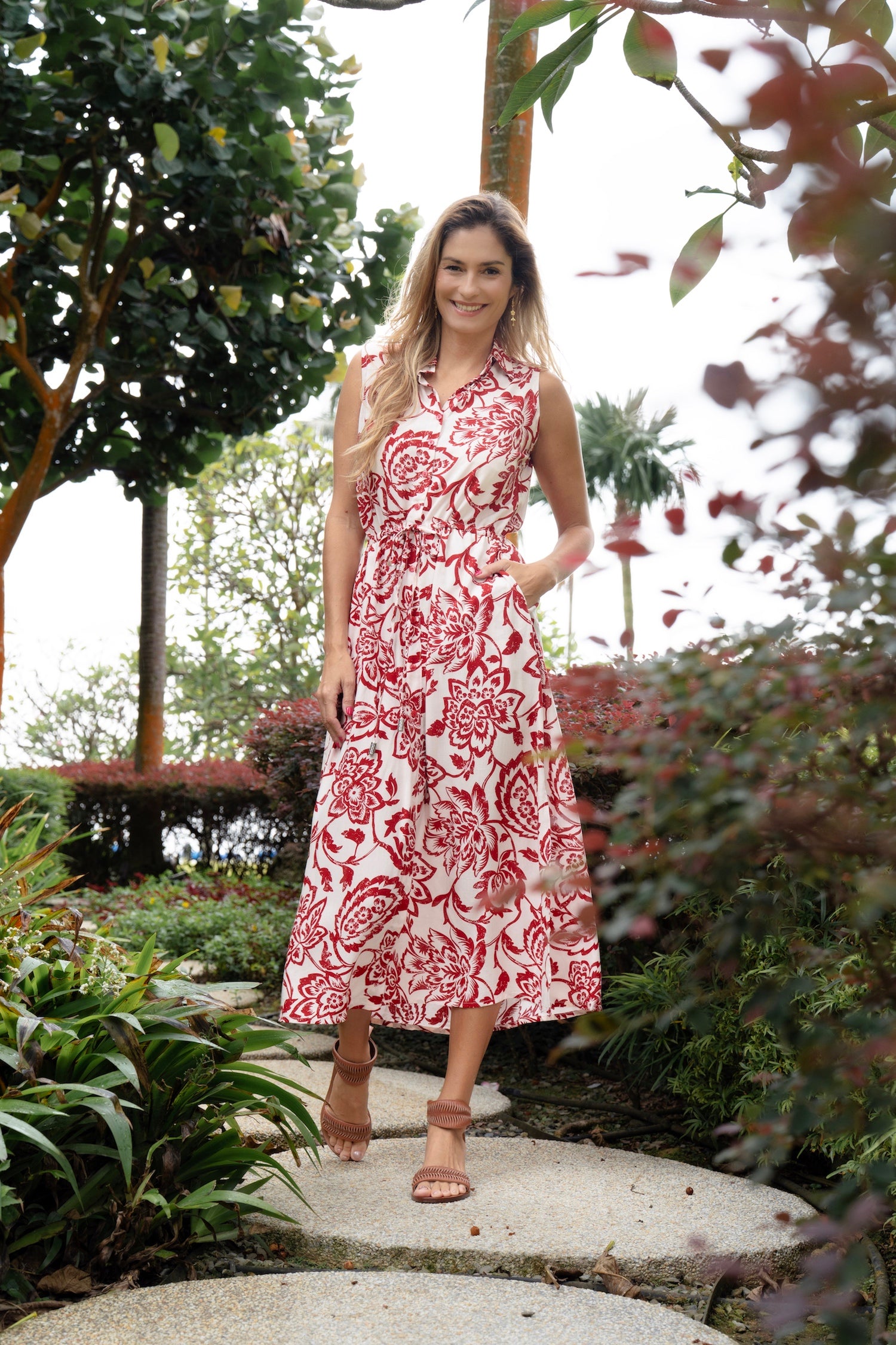 Dress Shelly - Red Flower
