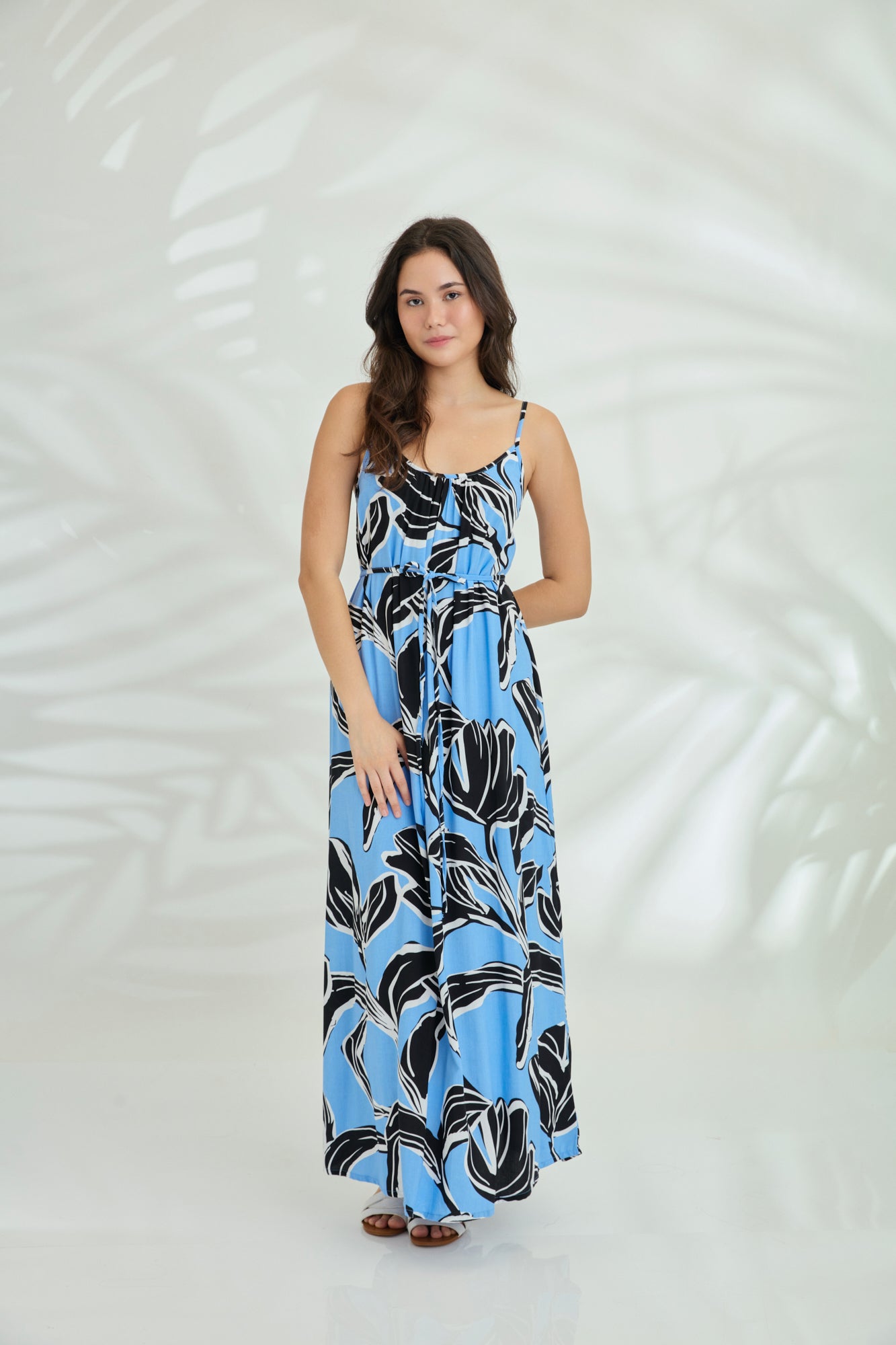 Maxi with belt - Abby Light Blue
