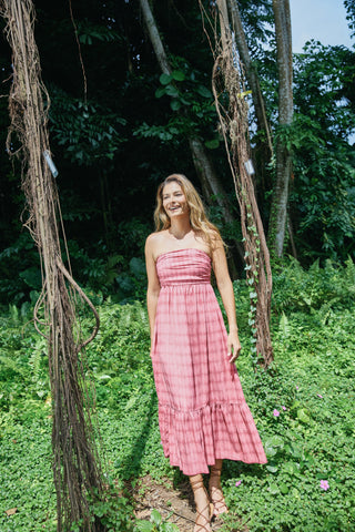 Maxi with belt - Pink Angel