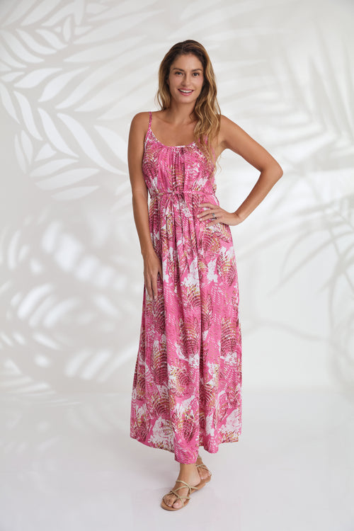 Maxi with belt - Pink Angel