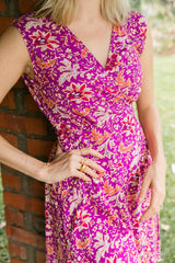 Sandy Wrap Dress - Foliage Pink