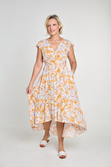 Nelly Dress - Orange Bloom