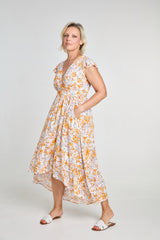 Nelly Dress - Orange Bloom