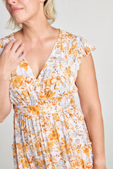 Nelly Dress - Orange Bloom