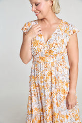 Nelly Dress - Orange Bloom