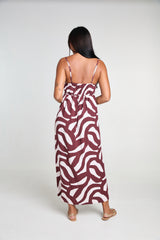 Maxi with belt - Crackle Brown