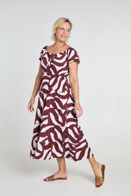 Dress Sara - Crackle Brown