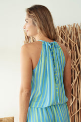 Maxi Susan - Stripe Green