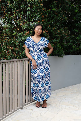 Renae Wrap Dress - Patch Leaf