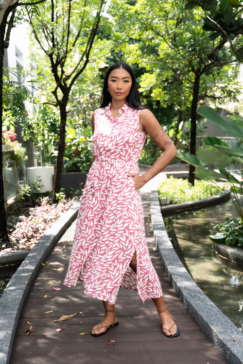 Dress Shelly - Blush Leaf