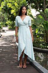 Renae Wrap Dress - Daisy Mint
