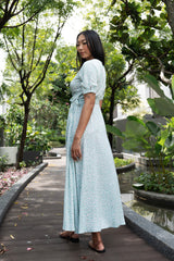 Renae Wrap Dress - Daisy Mint