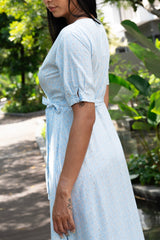Renae Wrap Dress - Baby Blue