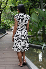 Dress Riva - Black Leaf