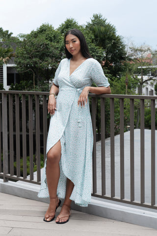 Renae Wrap Dress - Patch Leaf
