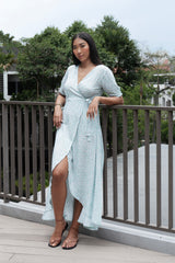 Renae Wrap Dress - Daisy Mint