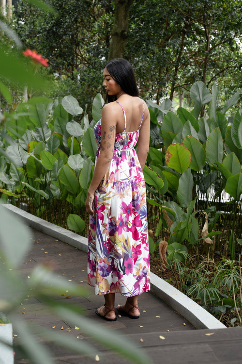 Maxi with belt - Lillies