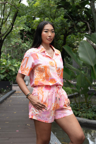 Renae Wrap Dress - Patch Leaf