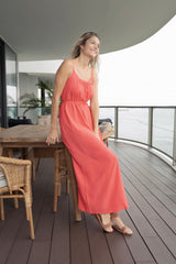 Maxi with belt - Red