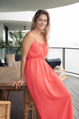 Maxi with belt - Red