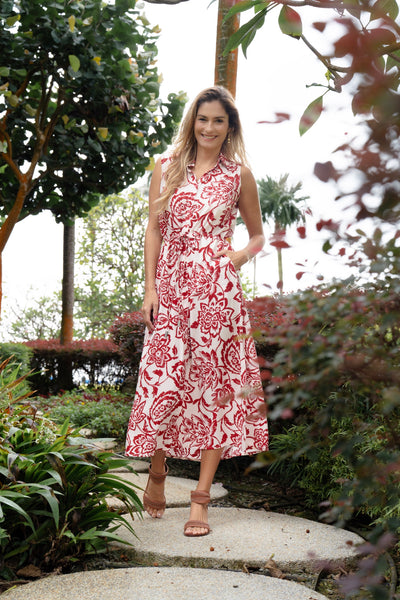 Dress Shelly - Red Flower
