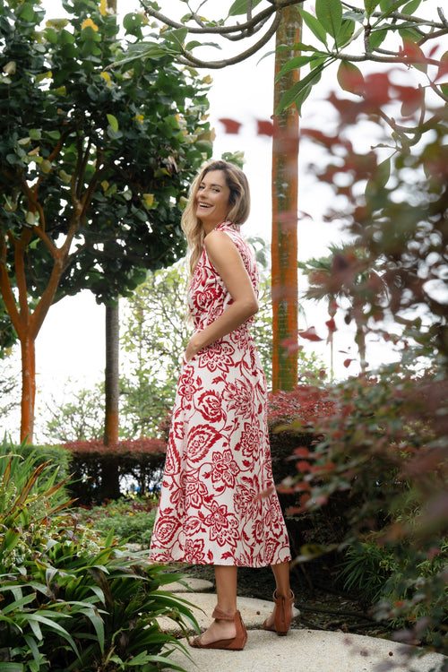 Dress Shelly - Red Flower