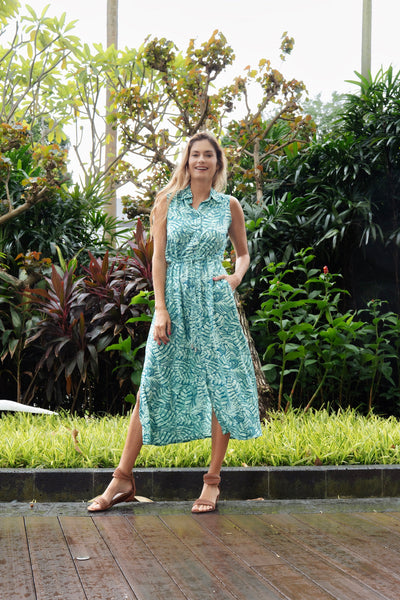 Dress Shelly - Green Leaf