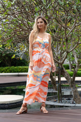 Maxi with belt - Orange Sway