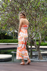 Maxi with belt - Orange Sway