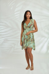 Sandy Wrap Dress - Java Green