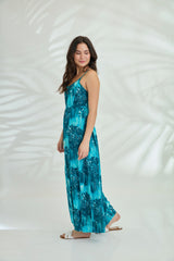 Maxi with belt - Dove Blue