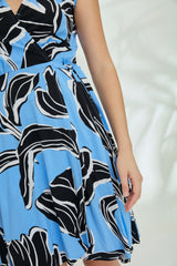 Sandy Wrap Dress - Abby Light Blue