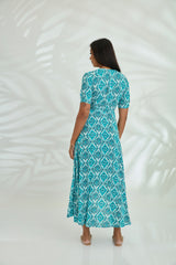 Renae Wrap Dress - Diamond Green