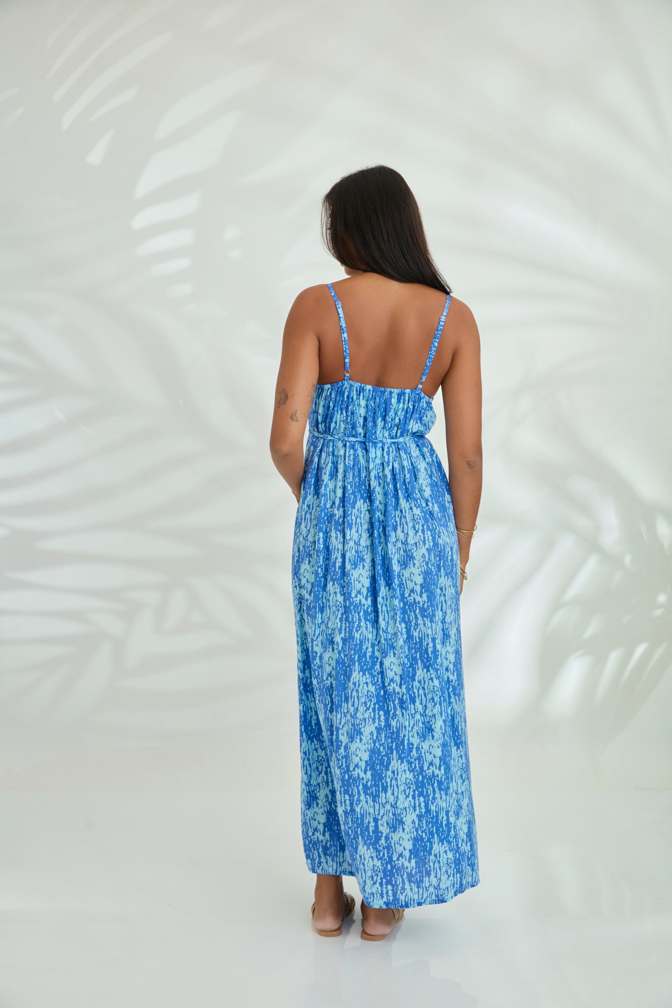 Maxi with belt - River Blue