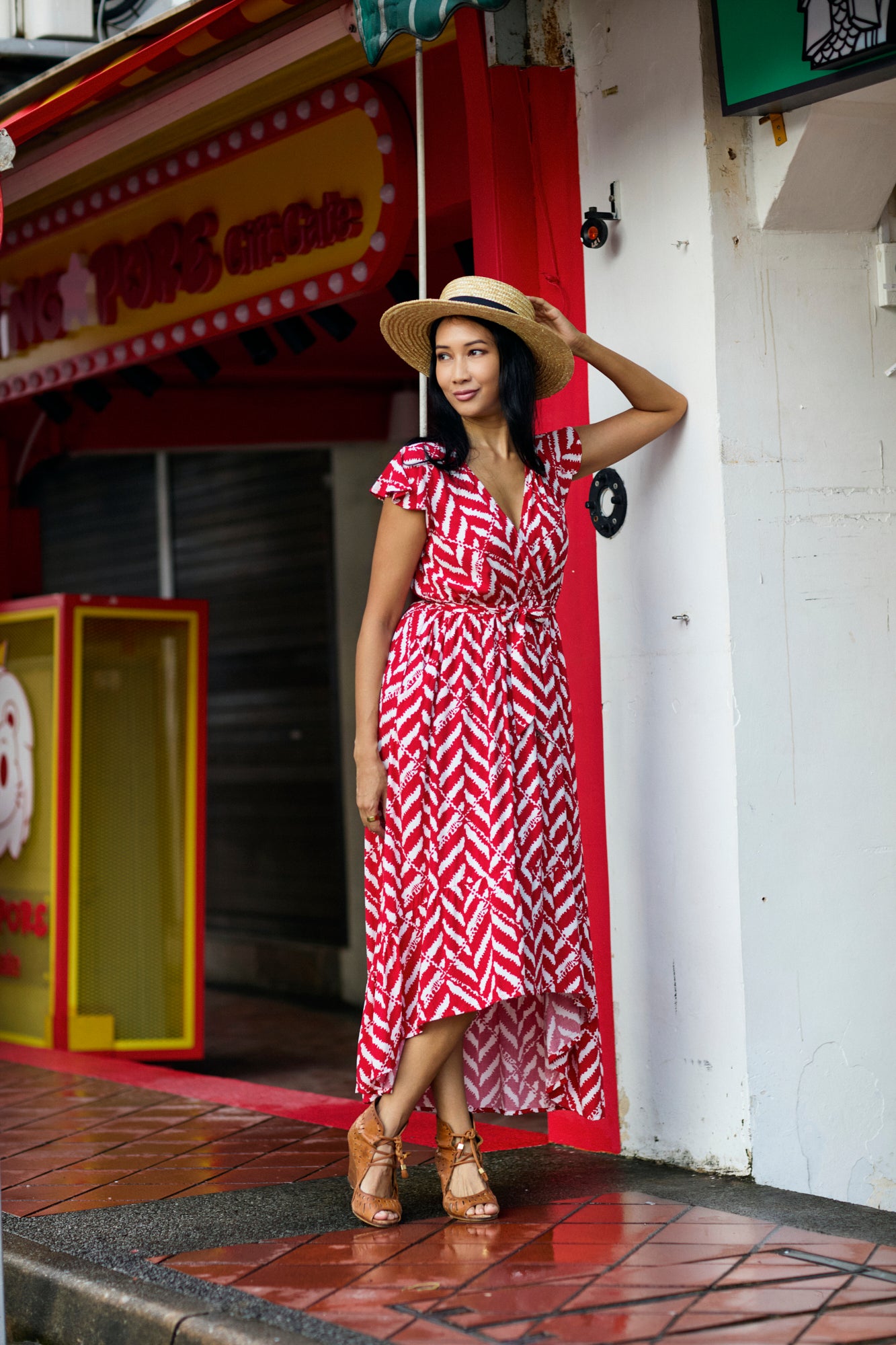 Nelly Dress Getty Red – Indii Breeze