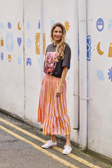 Stella Skirt - Stripe Orange