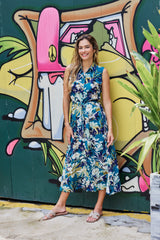 Dress Shelly - Teal Bouquet
