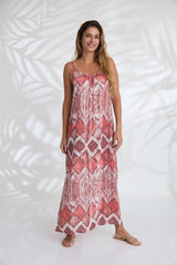 Maxi with belt - Diamond Red