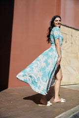 Renae Wrap Dress - Indy Mint