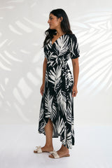 Renae Wrap Dress - Maui Black