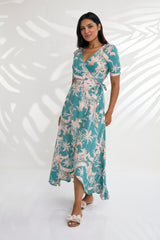 Renae Wrap Dress - Indy Mint