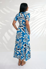 Renae Wrap Dress - Blue Love