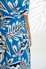 Renae Wrap Dress - Blue Love