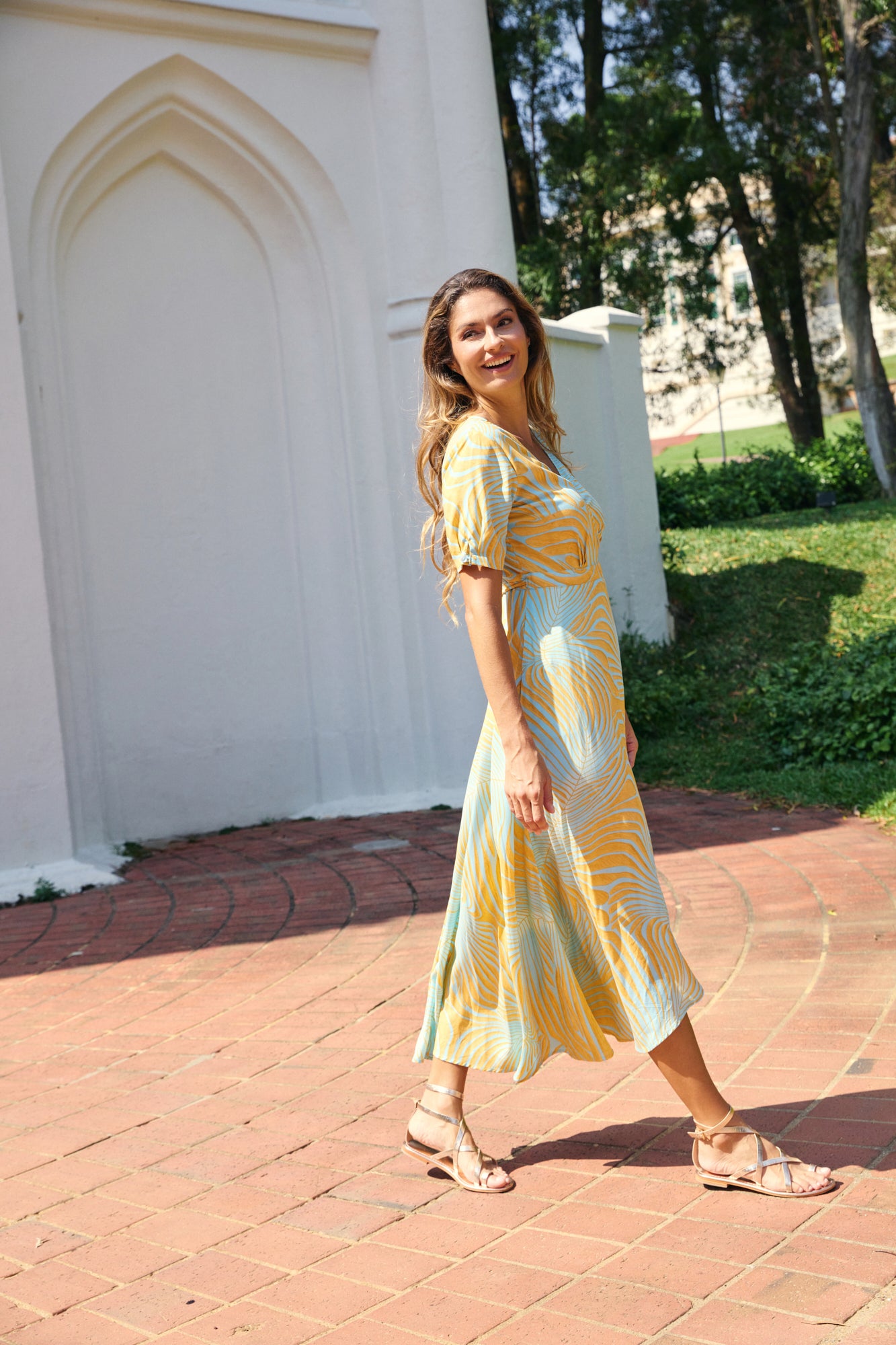 Renae Wrap Dress - Zazzle Yellow
