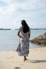 Renae Wrap Dress - Mediterranean