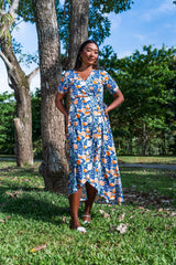 Renae Wrap Dress - Tangerine