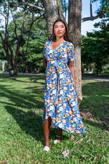 Renae Wrap Dress - Tangerine
