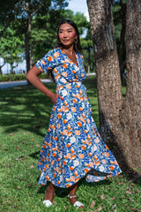 Renae Wrap Dress - Tangerine