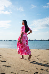 Renae Wrap Dress - Beachy